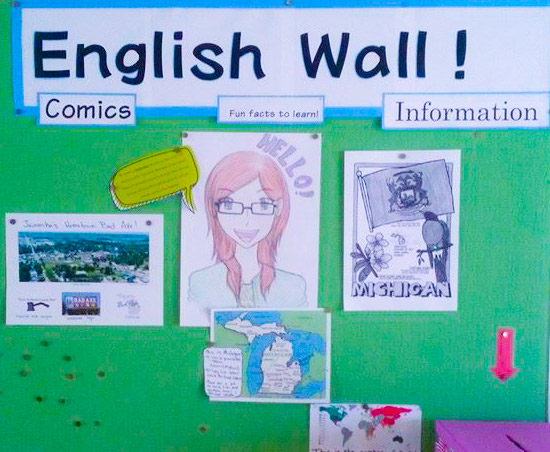 esl bulletin board idea for teacher profile